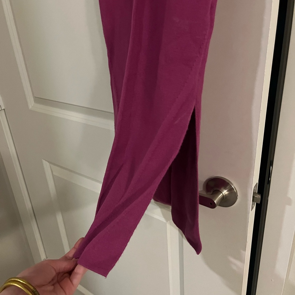 Purple dress with side slit